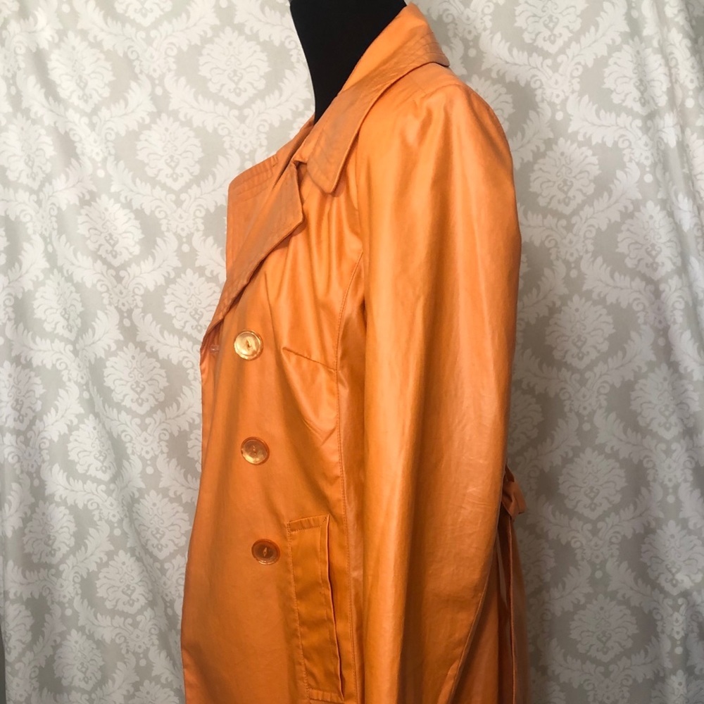 bill blass Orange Trench Coat - Picture 8 of 16